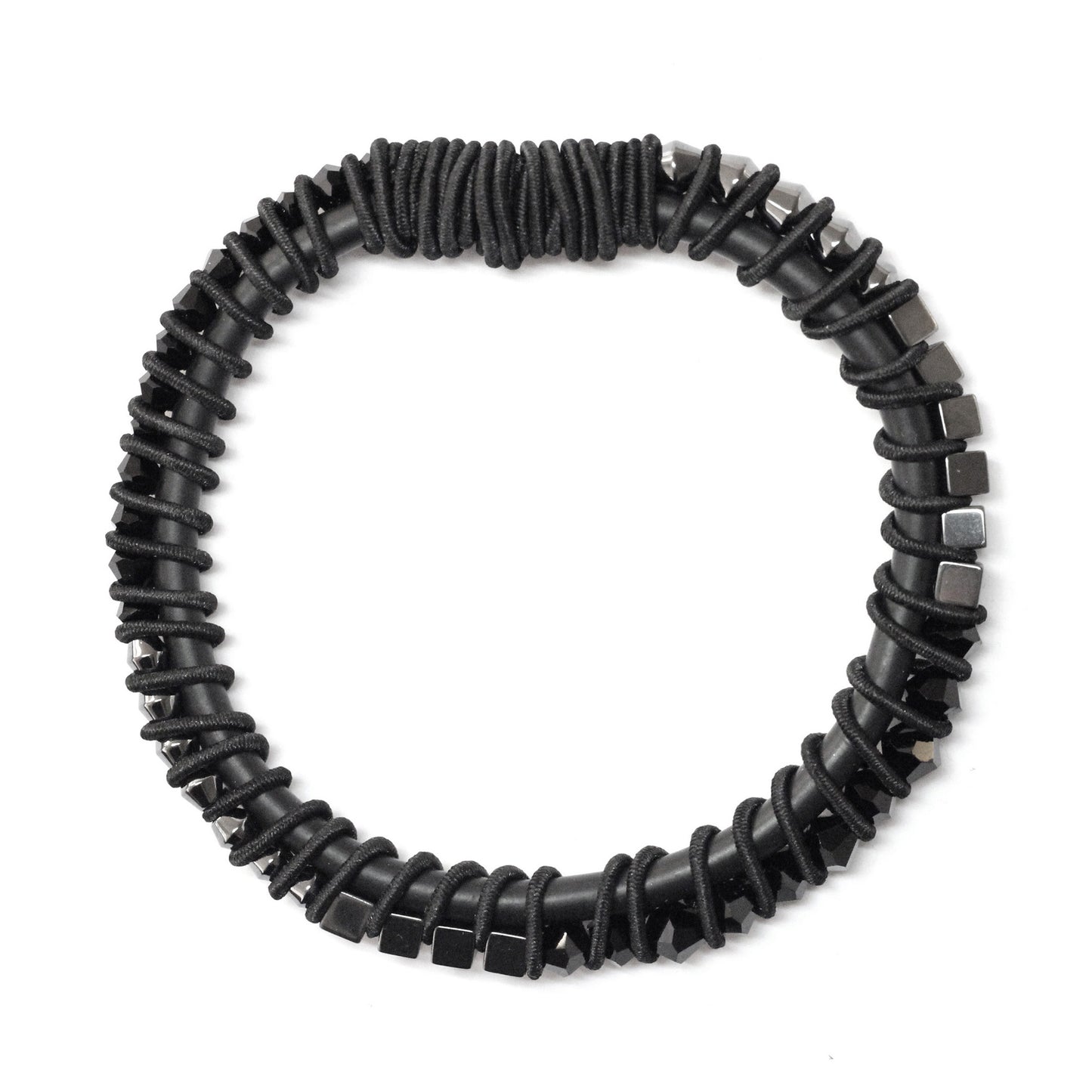 BLACK SHOCK CIRCLE wrapped bangle