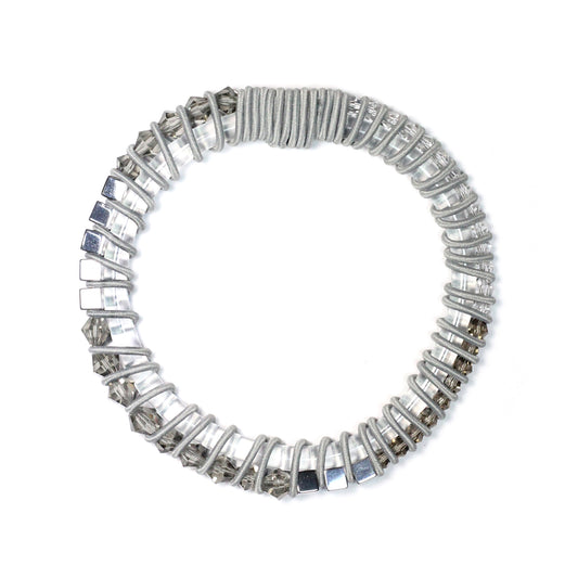 GREY CIRCLE wrapped bangle