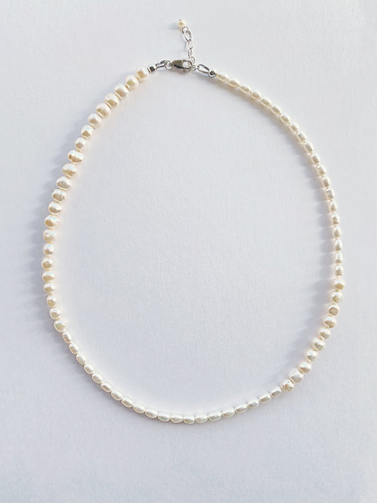 Rice and Nuggets Freshwater Pearl Necklace