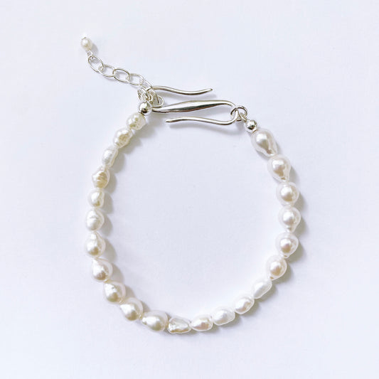 Dewdrop Duo bracelet with S-shaped clasp