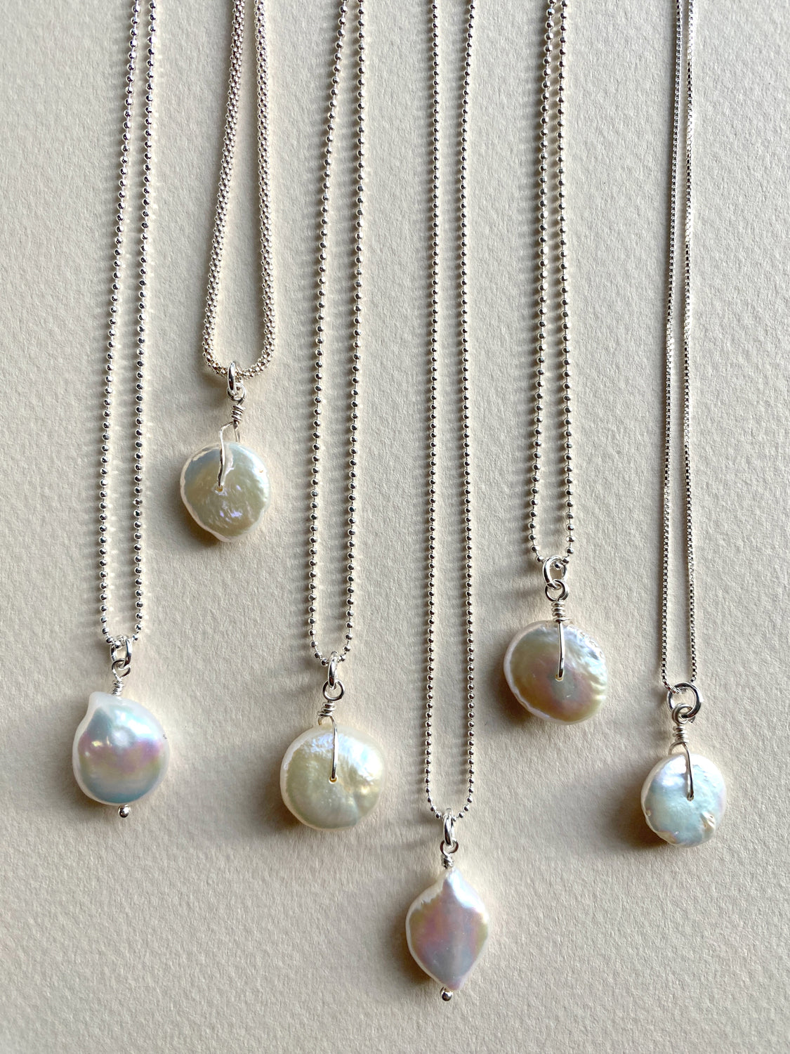 Pearl Coin pendant necklace