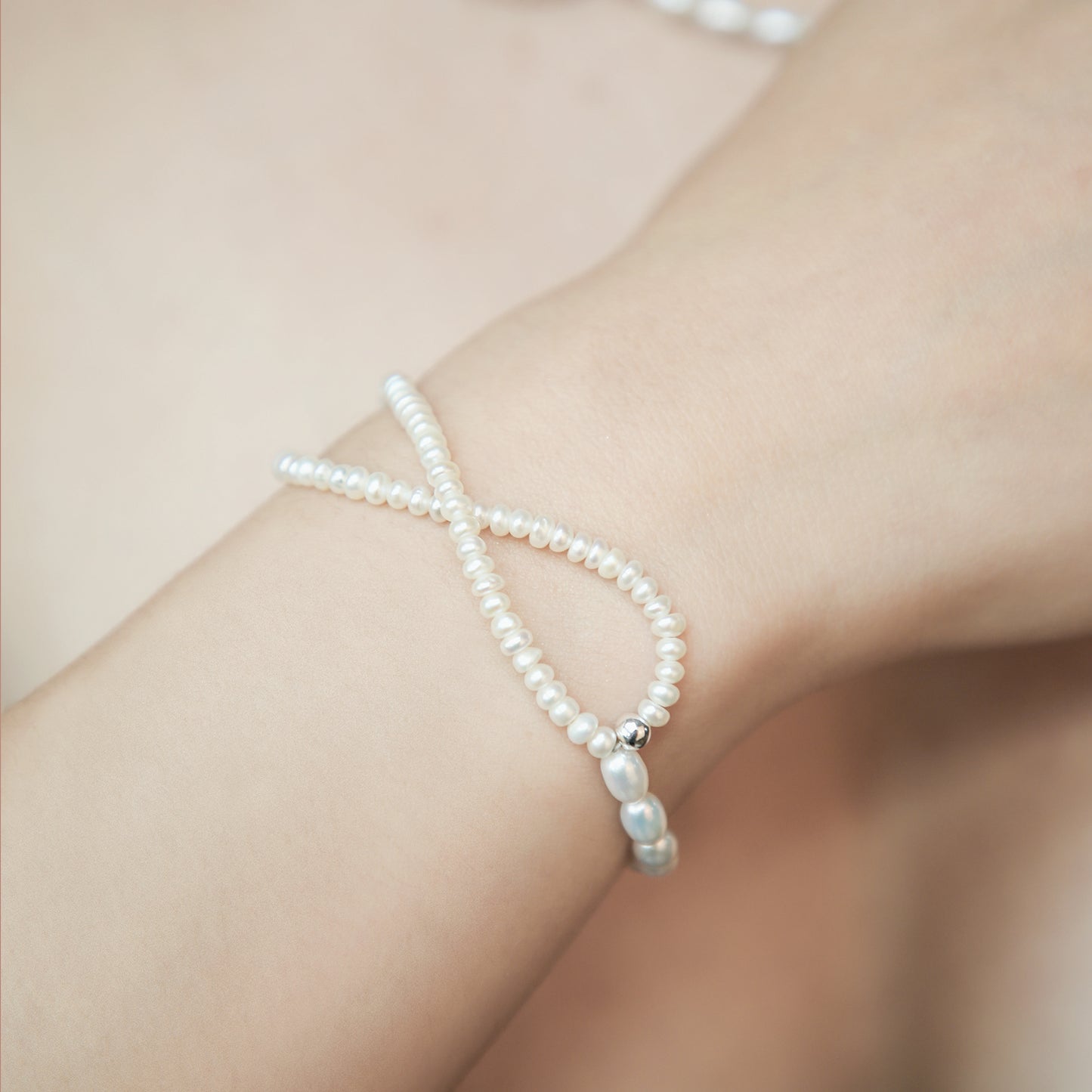 Infinity Freshwater Pearl Bracelet