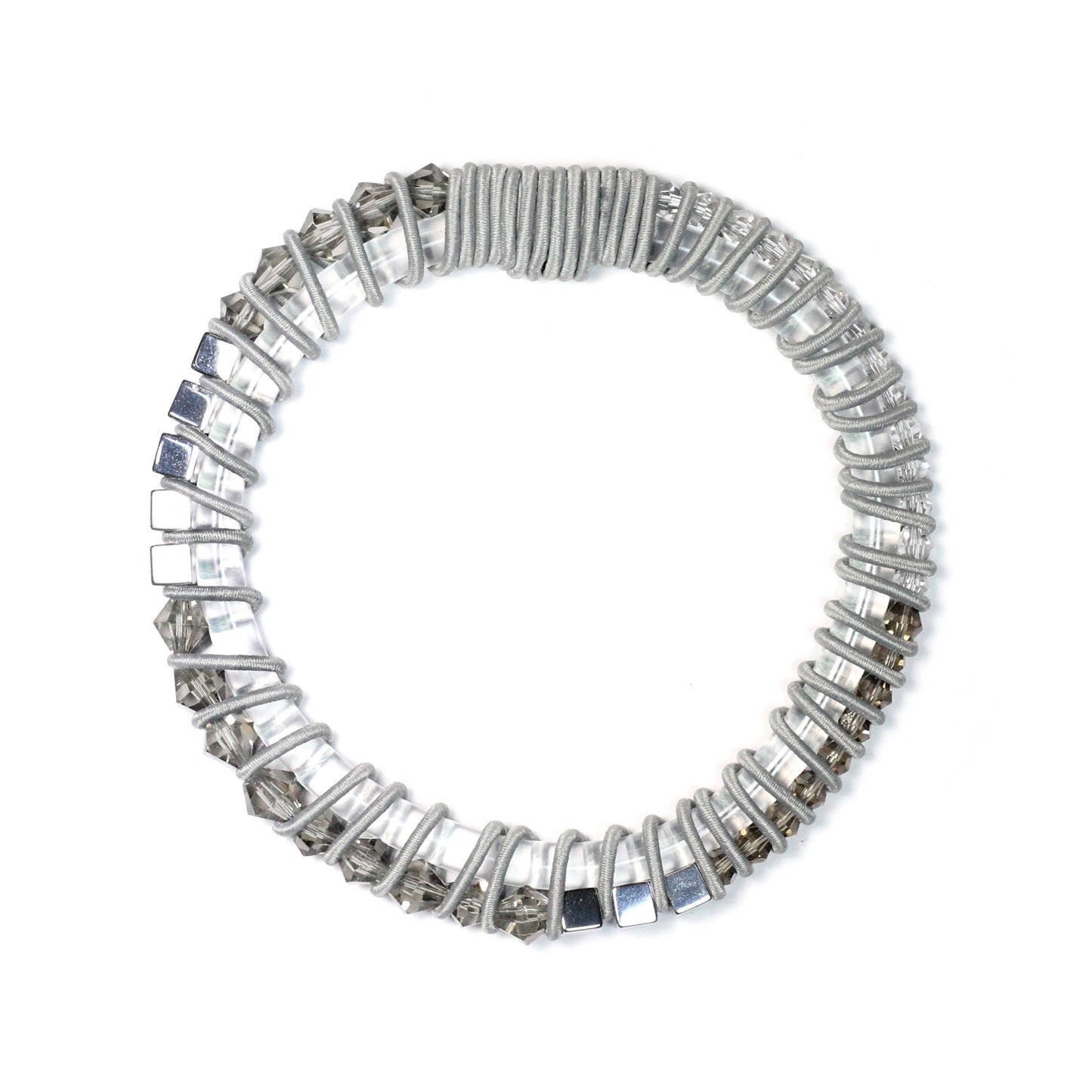 GREY CIRCLE wrapped bangle