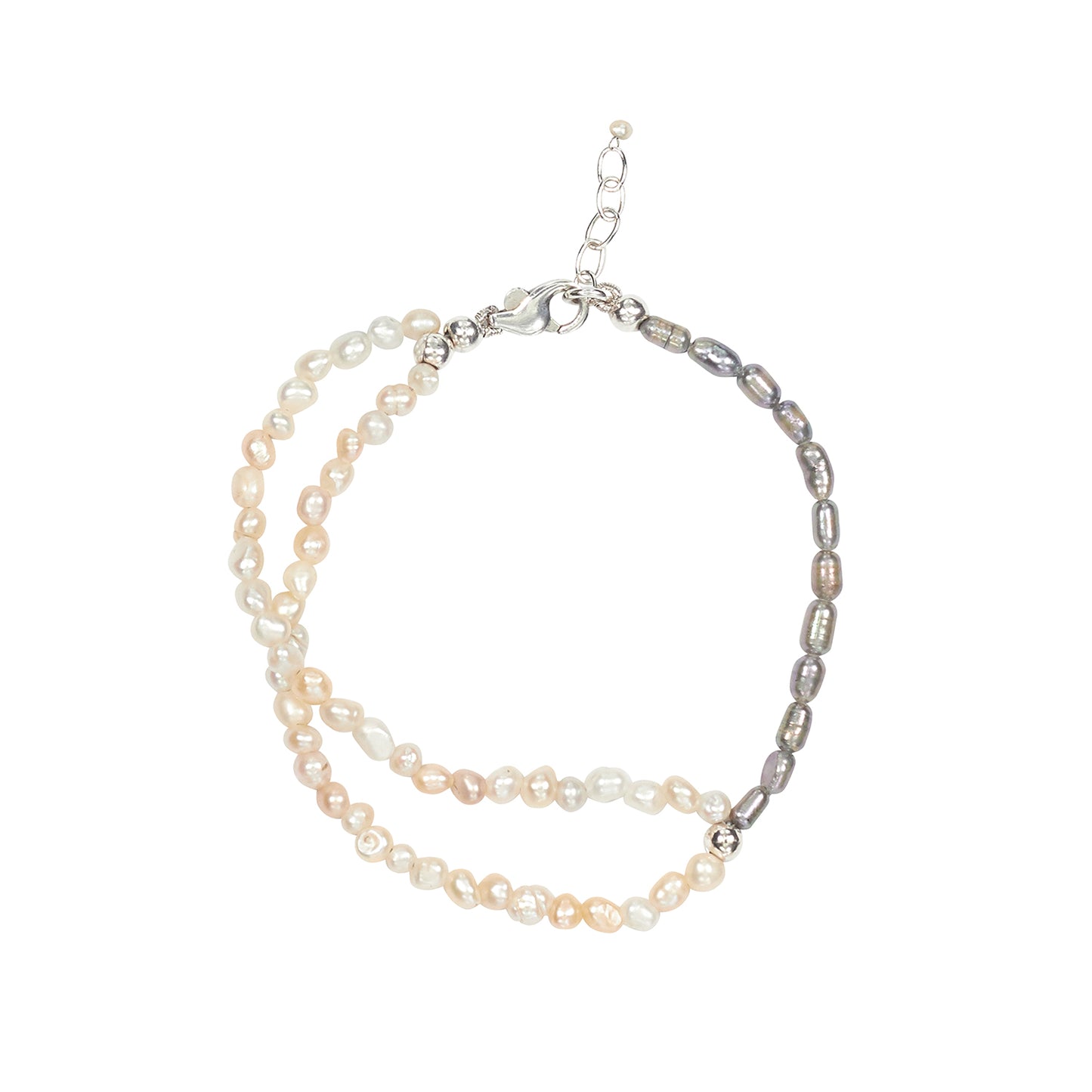 Infinity Freshwater Pearl Bracelet - Two-tone